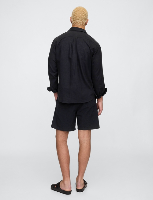 7" Linen-Blend Easy Shorts