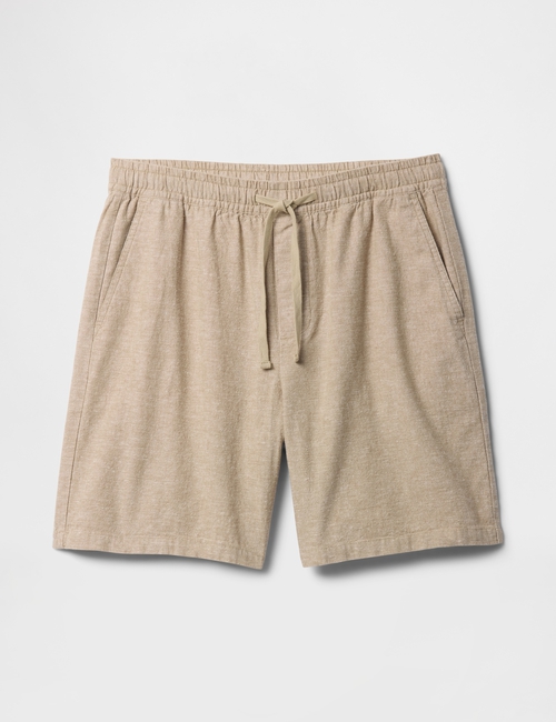 7" Linen-Blend Easy Shorts