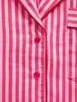 GAP X SUMMER FRIDAYS PJ POPLIN TOP RED/PINK STRIPE