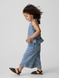 Baby & Toddler Gingham Denim Ruffle-Hem Outfit Set