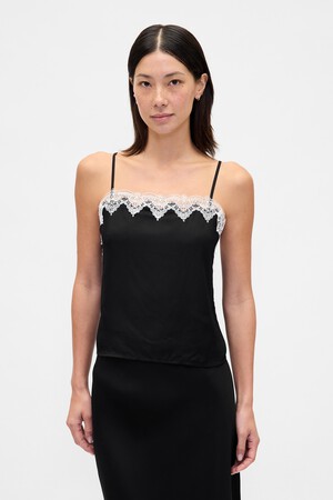 Lace-Trim Crop Cami