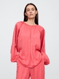 Crinkle Satin Top