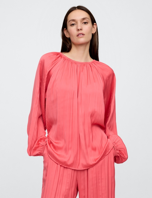 Crinkle Satin Top