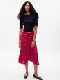 Ruched Floral Midi Skirt