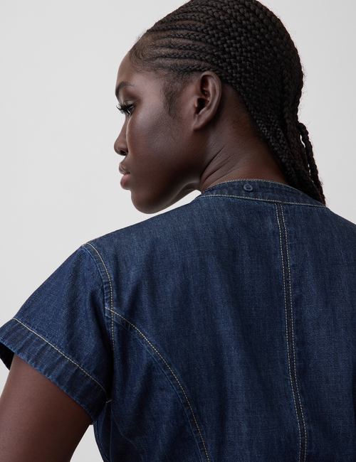 Gap × HFR Denim Peplum Shirt by IGDALYAH