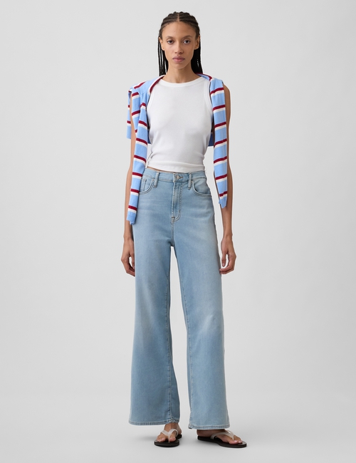 High Rise Wide-Leg Sweatpant Jeans