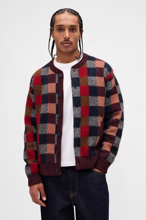 JPN IE MOHAIR JACQUARD RELAXED BF CREW CARDIGAN 00