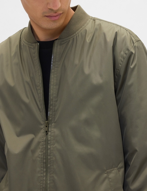 100% Recycled Relaxed Ripstop Bomber Jacket