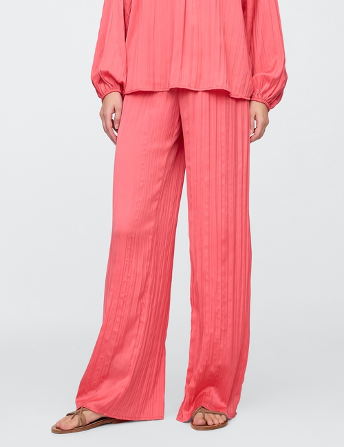 Crinkle Satin Easy Pants