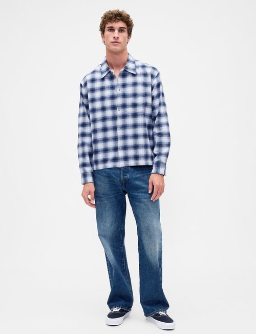 Organic Cotton Relaxed Flannel Shirt
