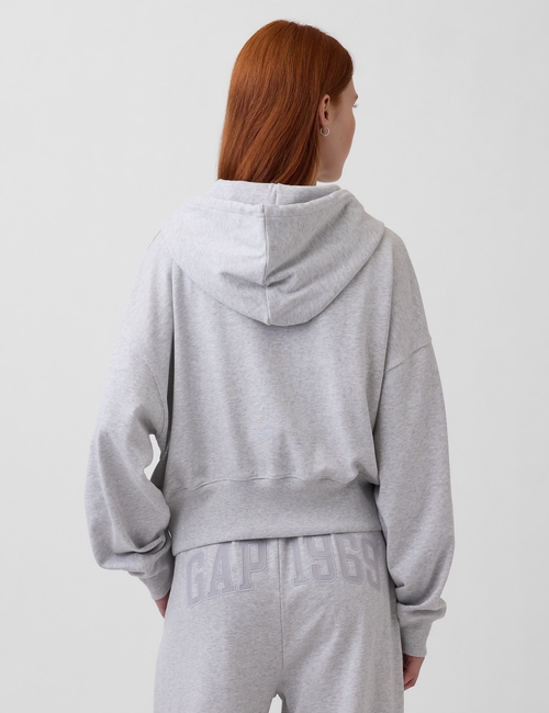 French Terry Oversized 1969 Logo Zip Hoodie