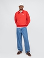 Vintage Soft Gap Logo Polo Sweatshirt