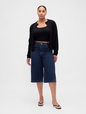 High Rise Culotte Jeans