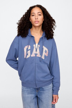 Relaxed Gap Logo Zip Hoodie