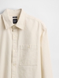 Relaxed Straight-Hem Canvas Utility Shirt