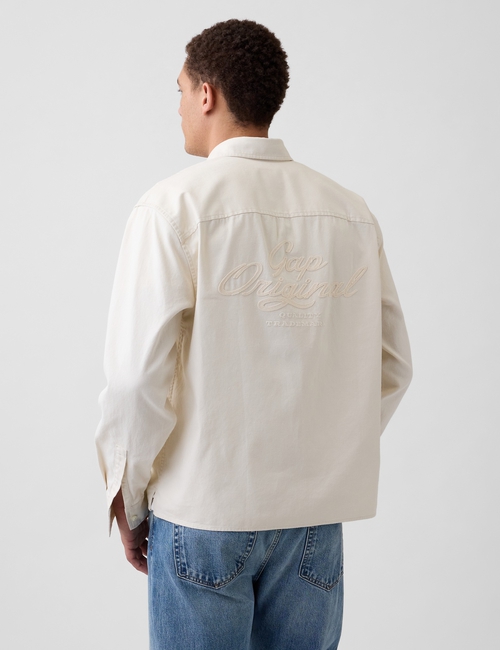 Relaxed Straight-Hem Oxford Shirt