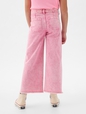 Kids High Rise Stride Wide-Leg Ankle Jeans