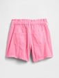 Kids High Rise Relaxed Pull-On Denim Shorts