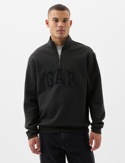 Relaxed Gap Logo Quarter-Zip Sweatshirt