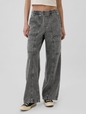 High Rise Wide-Leg Pull-On Jeans