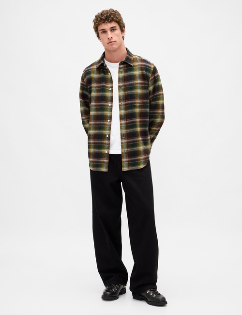 Organic Cotton Relaxed Flannel Shirt