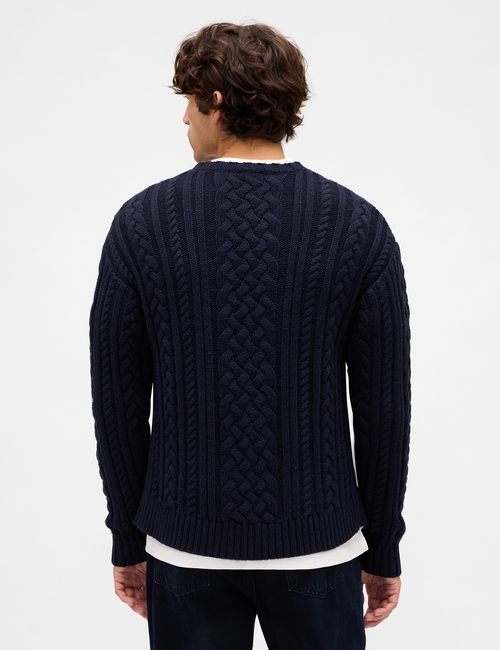 Relaxed Cable-Knit Sweater