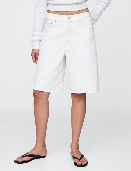 11" Mid Rise Longline Denim Shorts