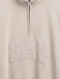 Heavyweight Oversized Logo Half-Zip Pullover