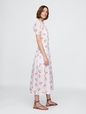 Gap × DÔEN Pintuck Floral Midi Dress