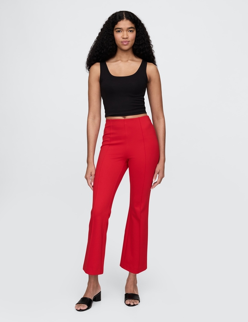 High Rise Ponte Crop Kick Pants