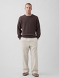 Linen-Cotton Relaxed Taper Pants