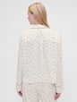 GAP X SUMMER FRIDAYS PJ FLANNEL TOP SCRIPT LOGO BO
