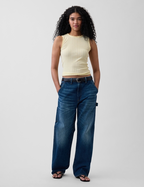 Pointelle Shell Tank Top