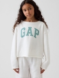 Kids French Terry Wide-Neck Logo Sweatshirt