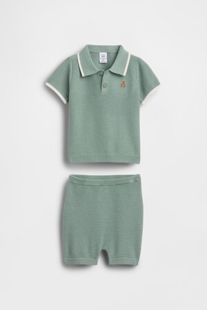 Baby Sweater Polo Outfit Set