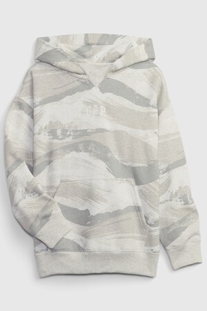 كنزة بغطاء رأس بشعار جاب وقصة فضفاضة للأطفال