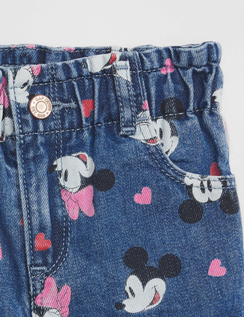 babyGap | Disney Mickey Mouse and Minnie Mouse Paperbag Mom Jean Shorts