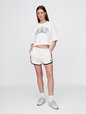 VintageSoft Cropped Elbow-Sleeve Sweatshirt