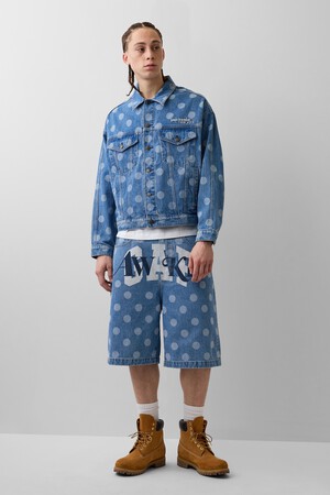 GAP X PROJ A POLKA DOT DENIM SHORT