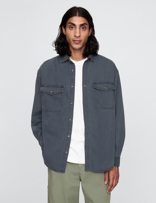 LS DENIM ULTRASOFT BIG SHIRT