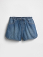 Kids High Rise Denim Easy Dolphin Shorts