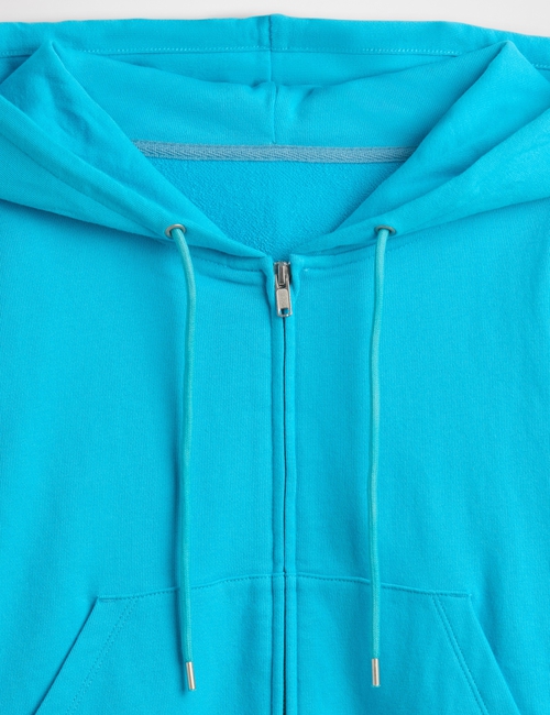 French Terry Oversized Zip Wedge Hoodie