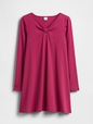 LS BOW RIB DRESS