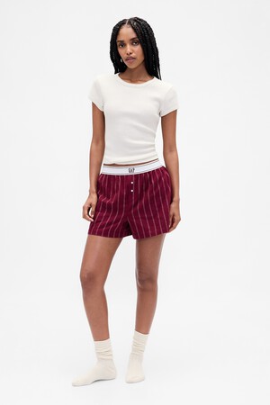 Logo Flannel Boxer Shorts