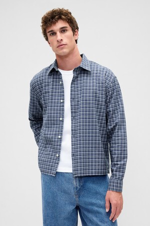 Relaxed Straight-Hem Oxford Shirt