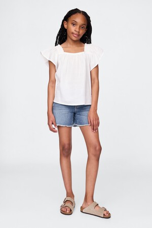 Kids Denim Midi Shorts