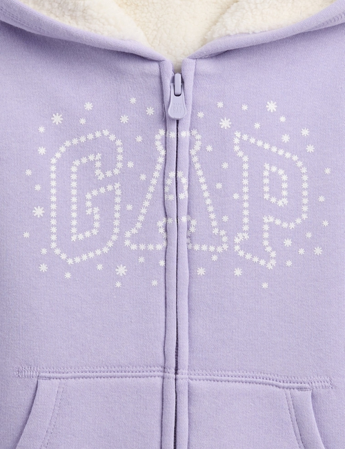 babyGap Logo Sherpa-Lined Hoodie