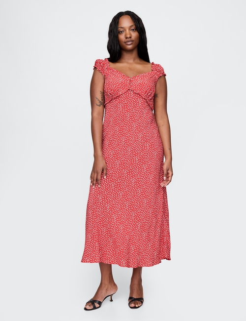 Crepe Sweetheart Maxi Dress