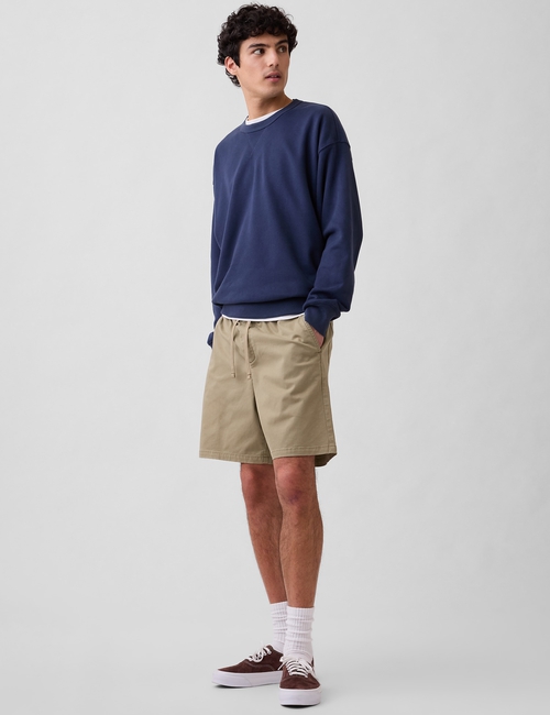 7" Essential Pull-On Khaki Shorts