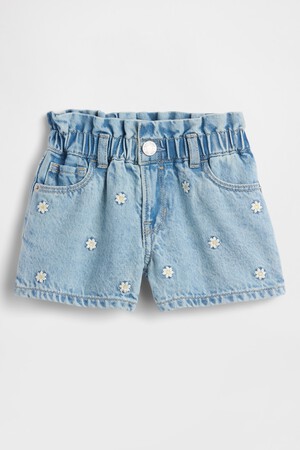 Baby & Toddler Embroidered Denim Stride Shorts